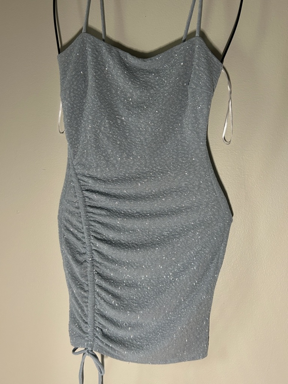 2for20 - Windsor - Sparkle Ruched Slip Dress in Light Bluish Gray